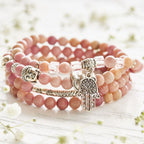 108 Natural Rhodochrosite Mala Beads