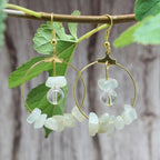 Natural Crystal Stone Drop Earrings