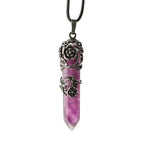 Crystal Flower Hexagon Necklace