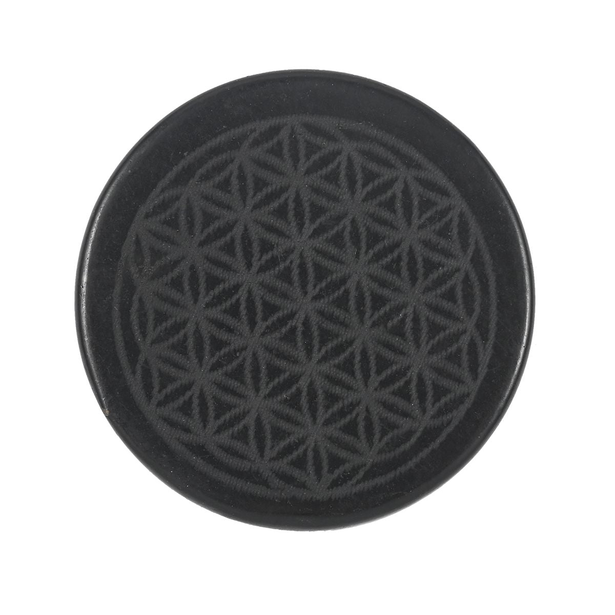 Shungite Engraved Round Cellphone Tile