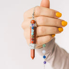7 Chakra Wand Crystal Pendulum