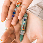 7 Chakra Wand Crystal Pendulum