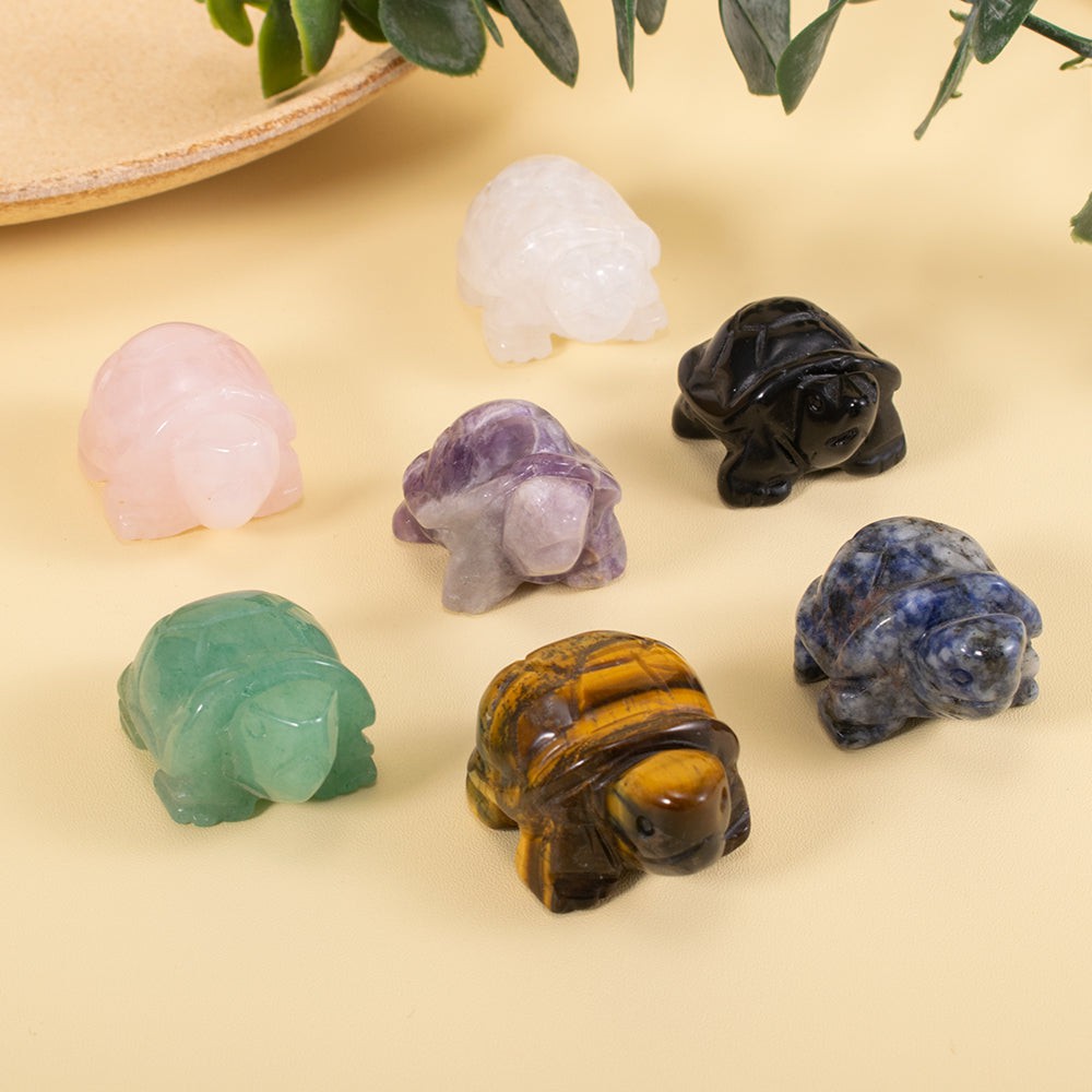 Natural Crystal Turtle Figurine