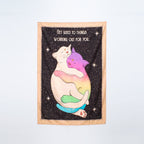 Mystical Dreaming Cat Tarot Wall Tapestry - Boho Decor
