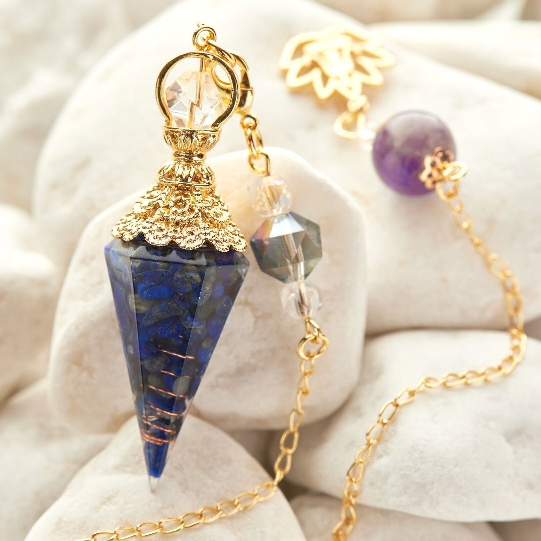 Gold Chakra Crystal Pendulum