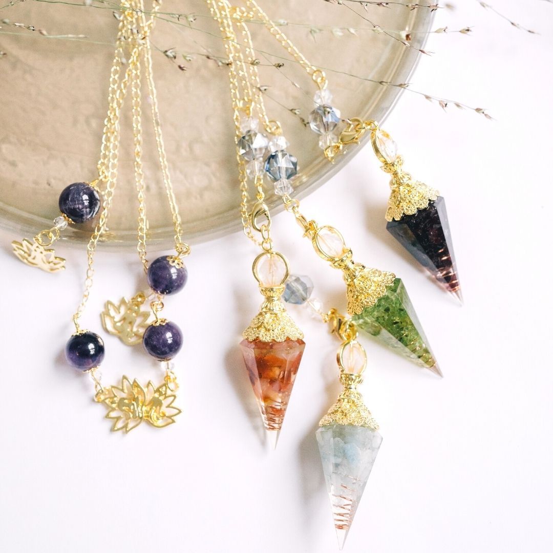 Gold Chakra Crystal Pendulum