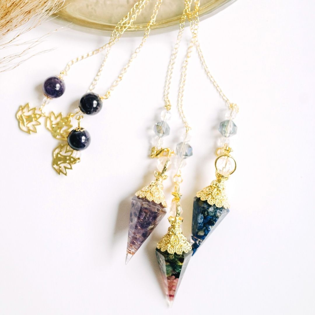 Gold Chakra Crystal Pendulum