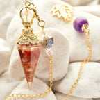 Gold Chakra Crystal Pendulum