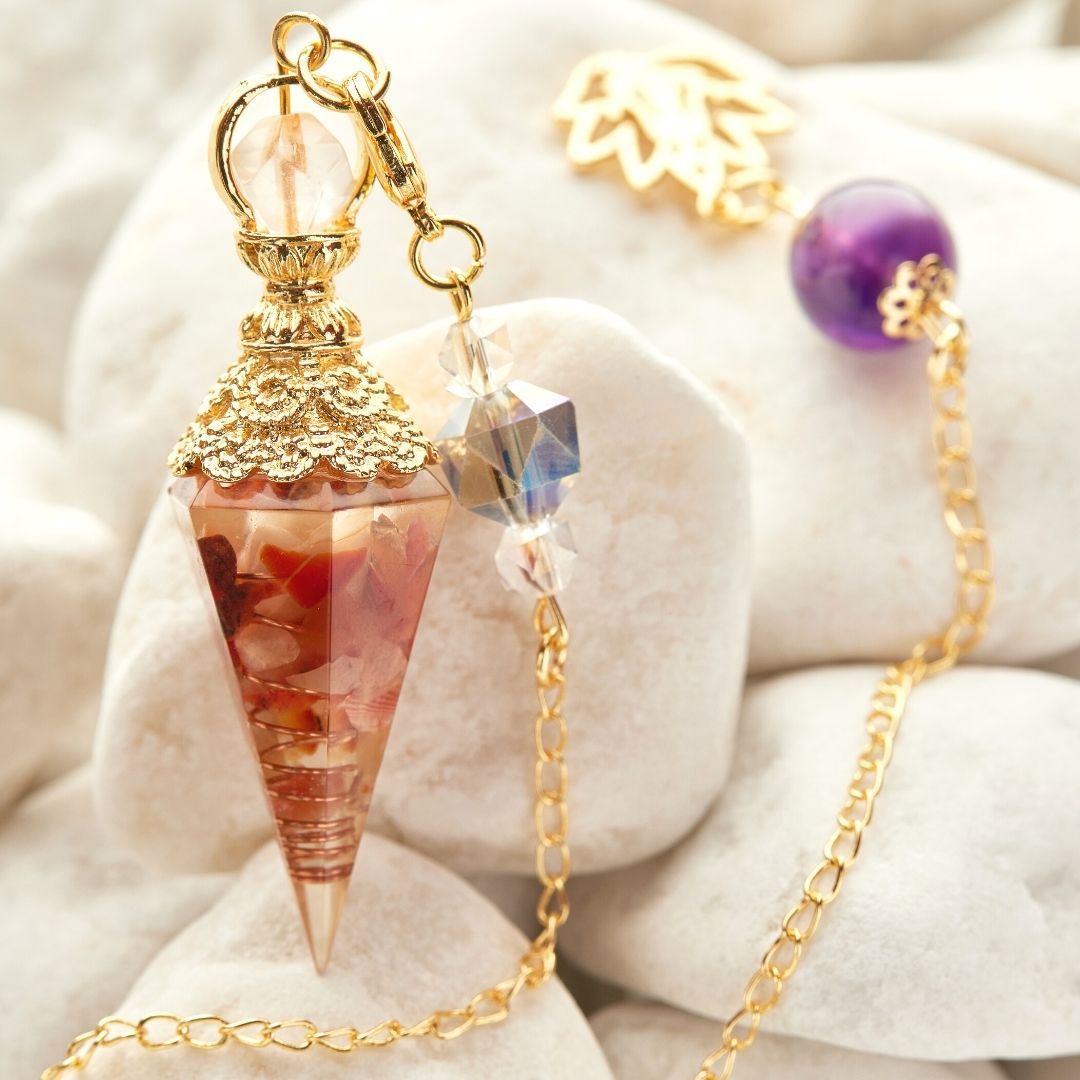 Gold Chakra Crystal Pendulum