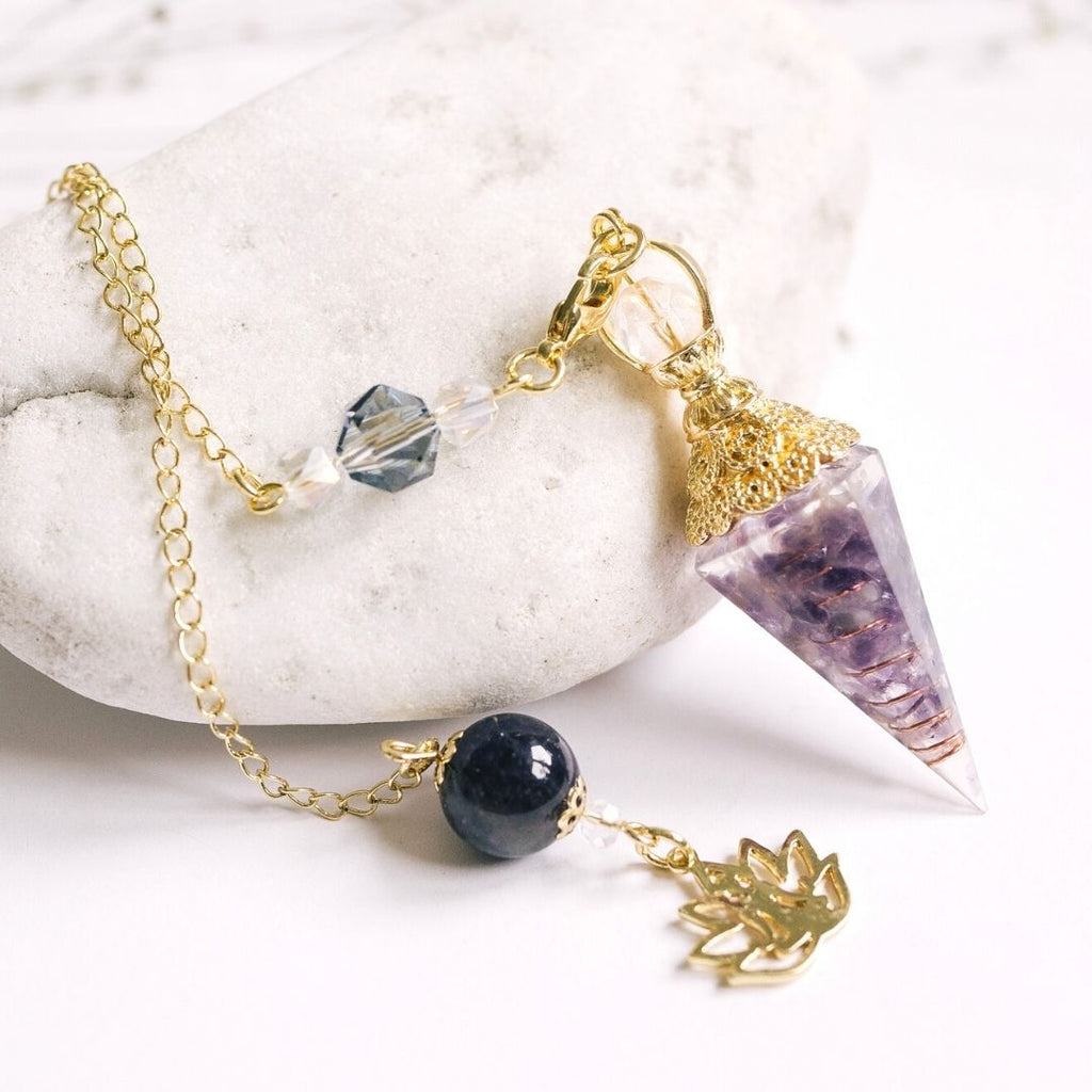 Gold Chakra Crystal Pendulum