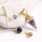 Gold Chakra Crystal Pendulum