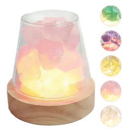Raw Gemstone Essential Oil Diffuser With Light