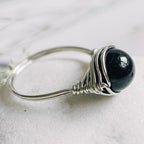 Natural Black Tourmaline Gemstone Ring