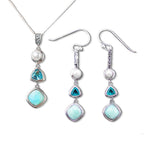 Silver Larimar Set
