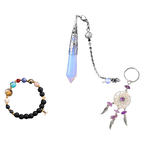 Crystal jewellery: a bracelet and a pendant