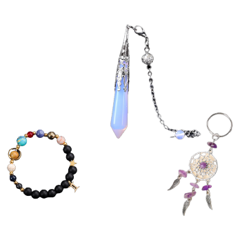 Crystal jewellery: a bracelet and a pendant